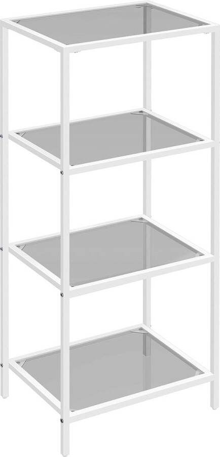 Rootz Living Rootz metalen en glazen plank displaystandaard opbergrek strak ontwerp stevige constructie eenvoudige montage 30 cm x 40 cm x 95 cm