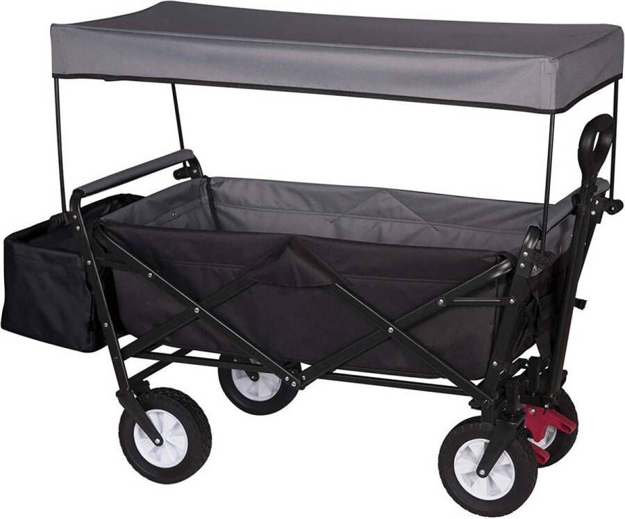 Rootz Living Rootz Opvouwbare handkar Utility Wagon Tuinwagen Duurzame constructie Gemakkelijk op te bergen Verbeterde mobiliteit 120 cm x 51 cm x 93 cm