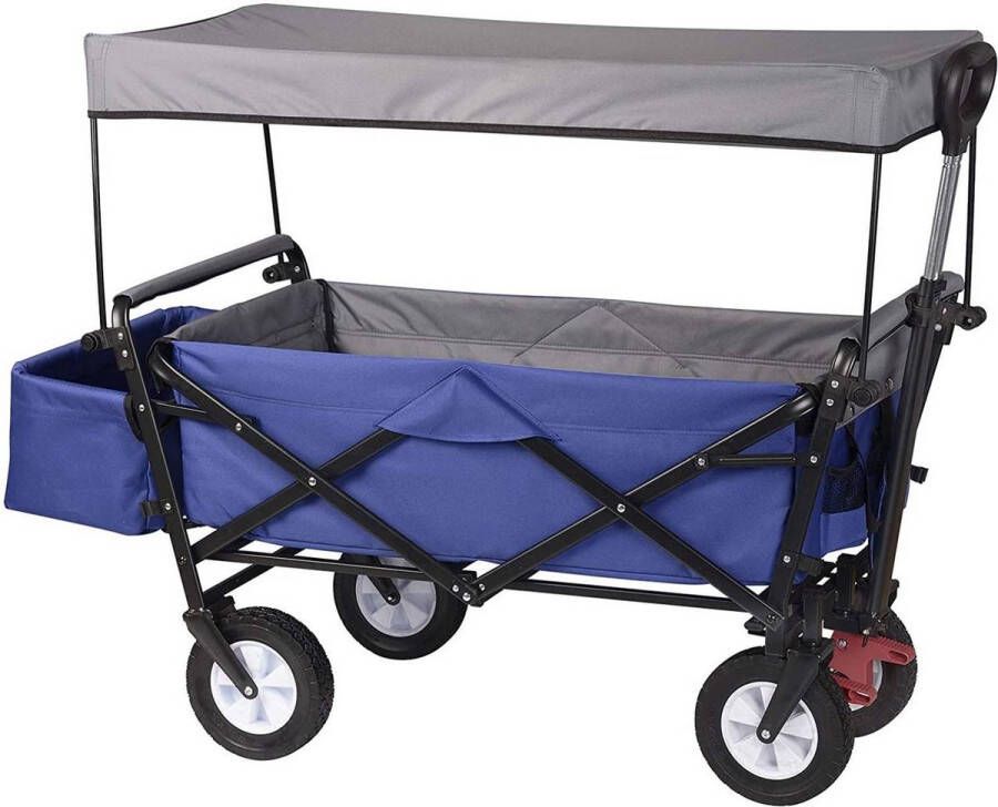 Rootz Living Rootz Opvouwbare handkar Utility Wagon Tuinwagen Duurzame constructie Zware laadcapaciteit Gemakkelijk op te bergen 120 cm x 51 cm x 93 cm