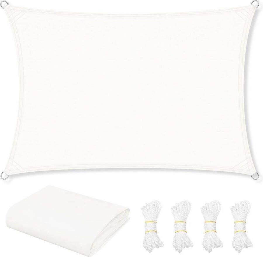 Rootz Living Rootz Premium zonnescherm waterdichte luifel UV-beschermhoes eenvoudige installatie duurzaam en scheurbestendig 4m x 6m