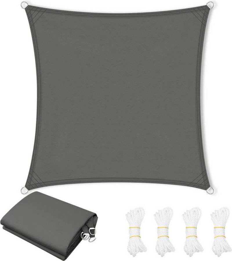 Rootz Living Rootz Premium Zonnezeilluifel UV-bescherming Schaduw Waterdichte luifel Duurzame PES-stof Scheurbestendig Roestbestendig 4m x 4m