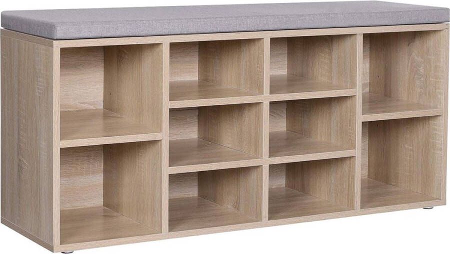 Rootz Living Rootz Schoenenbank Schoenenrek Schoenenorganisator Ruimtebesparend Opbergoplossing Veelzijdig ontwerp 104 cm x 30 cm x 48 cm