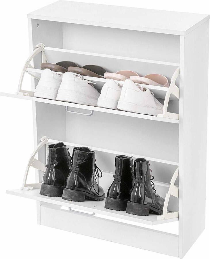 Rootz Living Rootz Schoenenkast Schoenenrek voor 12 paar schoenen Rootz Kast Van Hout