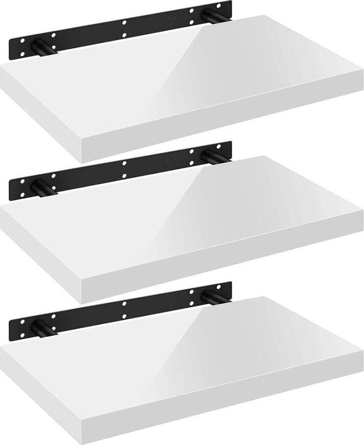 Rootz Living Rootz Set van 3 Wandplanken Displayplanken Opbergrekken Duurzaam MDF en PVC fineer Veelzijdig en stijlvol Eenvoudige installatie Meerdere lengtes x 22 9 cm x 3 8 cm