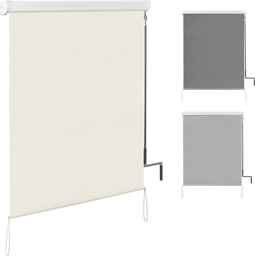 Rootz Living Rootz Verticale luifel Buitenzonwering Terrasoverkapping Duurzaam polyester UV-bescherming waterafstotend Gemakkelijke handslinger 100 cm x 140 cm