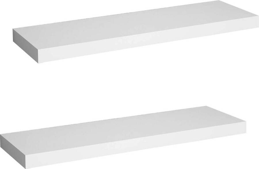 Rootz Living Rootz Wandregal Wandbord Bücherregal Wandplank Zwevende Opberger Boekendisplay Wandplank Ophangorganizer Moderne Planken Wit 80x22 9x3 8 cm
