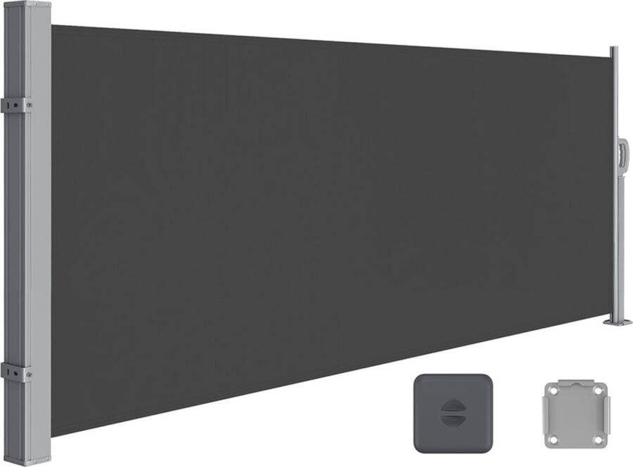 Rootz Living Rootz zijluifel buitenluifel zonnescherm gepoedercoat staal polyesterweefsel UV-bescherming 140 cm x 300 cm x 6 4 kg