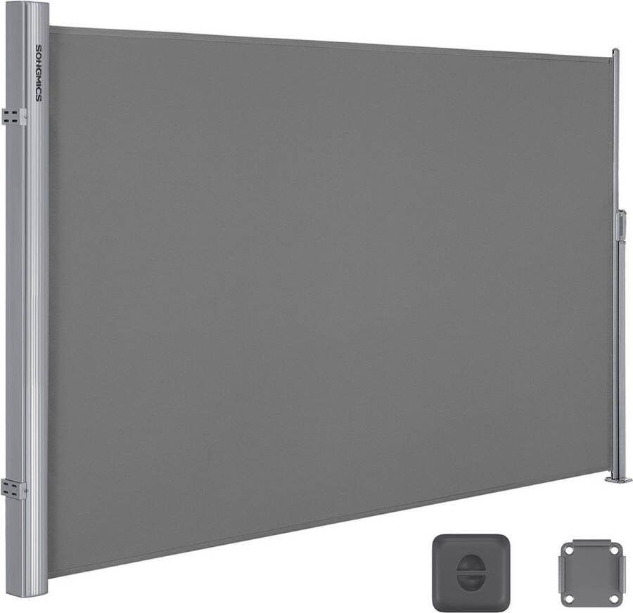 Rootz Living Rootz zijluifel zonnescherm buitenluifel frame van aluminiumlegering polyester stof UV-bescherming eenvoudige installatie 160 cm x 400 cm