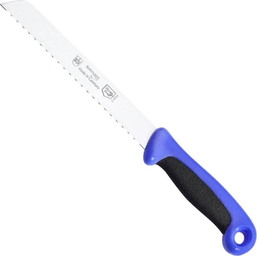 RÖR Solingen RÖR Solingen Broodmes: 20 cm Snijperfectie in Zwart en Blauw