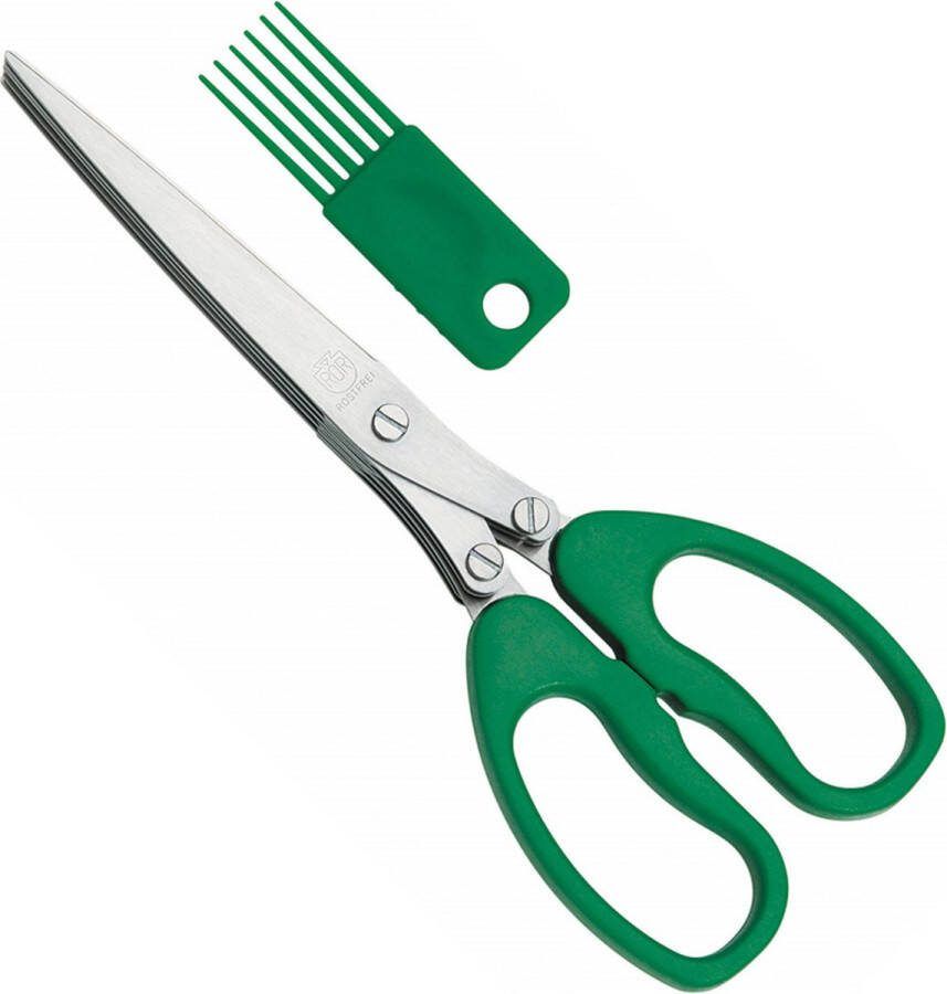 RÖR Solingen RÖR Solingen Kruidenschaar met 5 Messen Kunststof Heft 19 cm RVS