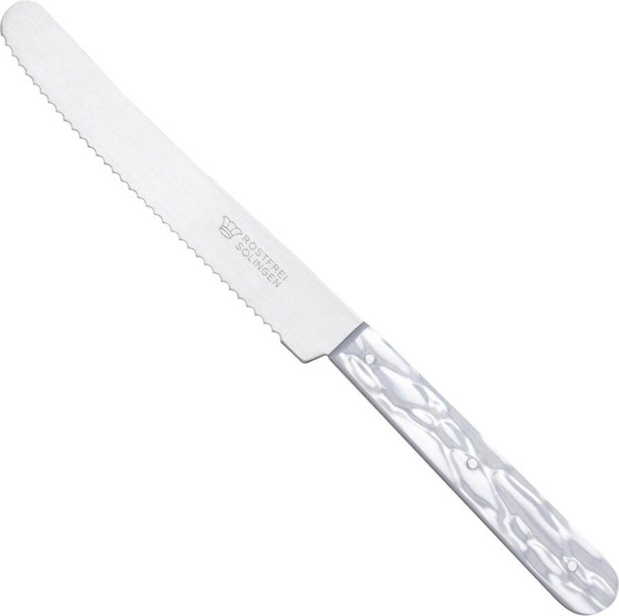 RÖR Solingen RÖR Solingen Tafelmes 11 cm Parelmoerkleurig en RVS Luxe Ontmoet Functionaliteit