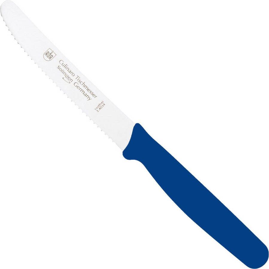 RÖR Solingen RÖR Solingen Tafelmes Culinaro RVS Lemmet 11 cm Kunststof Heft Blauw