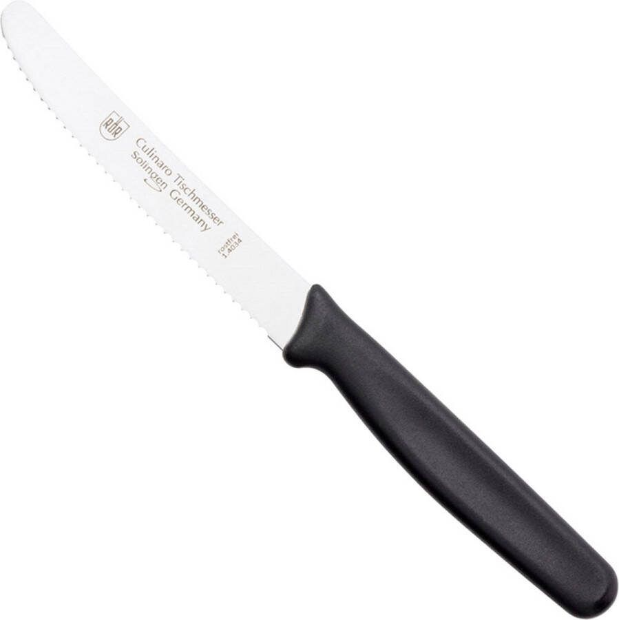 RÖR Solingen RÖR Solingen Tafelmes Culinaro RVS Lemmet 11 cm Kunststof Heft Zwart