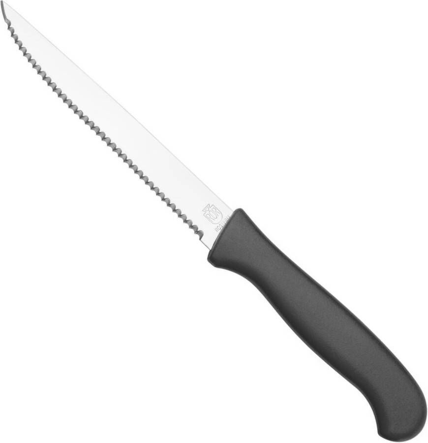RÖR Solingen RÖR Solingen Vespermes Steakmes RVS Lemmet 13 cm Heft Kunststof Zwart