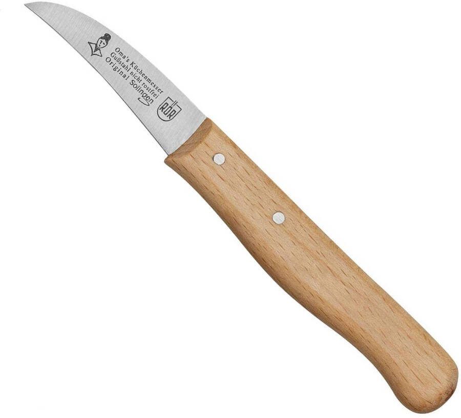 RÖR Solingen RÖR Solingen Schilmesje Krom Hout Carbonstaal Oma's Keukenmesje