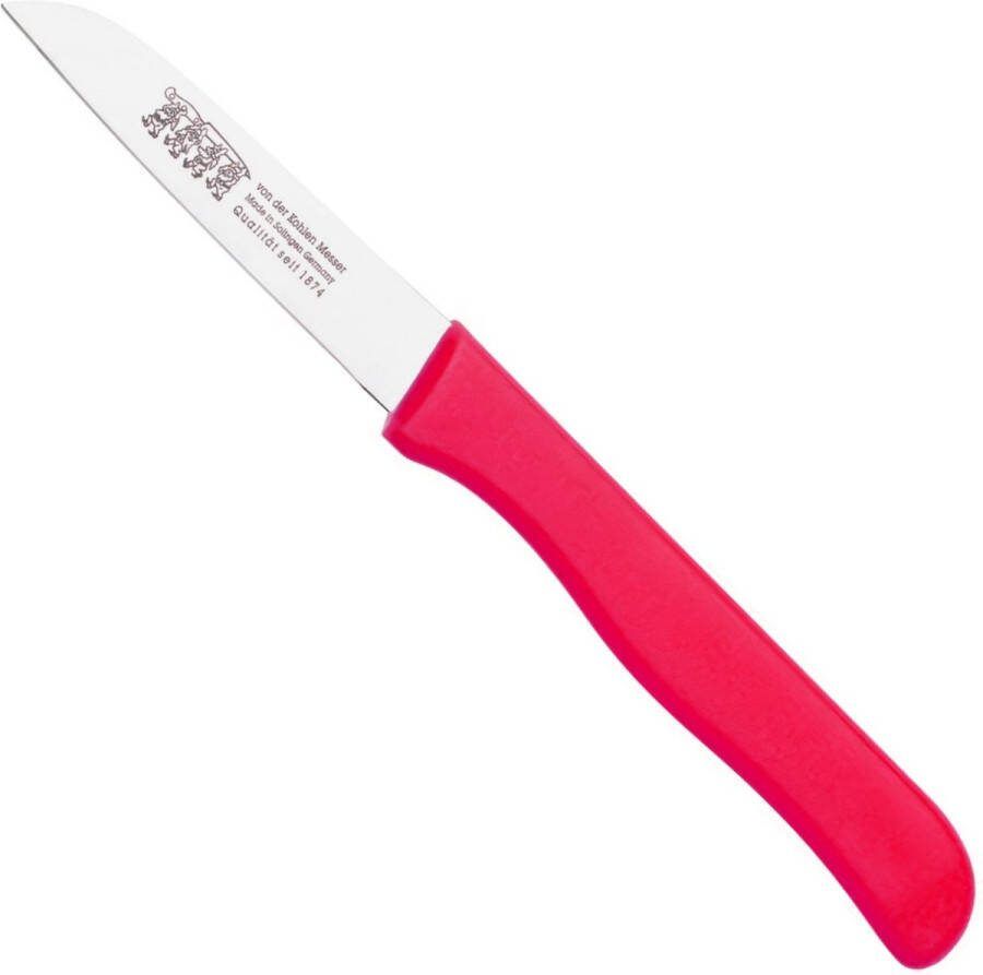 Von Der Kohlen Schilmesje Recht Kunststof Handvat RVS Lemmet 75 mm Rood