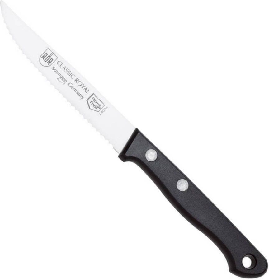 RÖR Solingen RÖR Solingen Steakmes RVS Lemmet 9.5 cm Heft Kunststof met Nieten