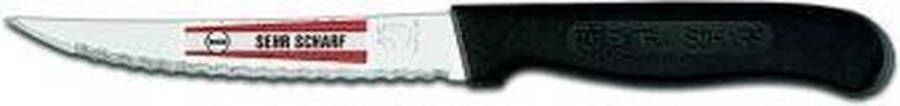 Metallo Steakmes 110 mm Lemmet Extra Scherp Vaatwasmachinebestendig Zwart Handvat