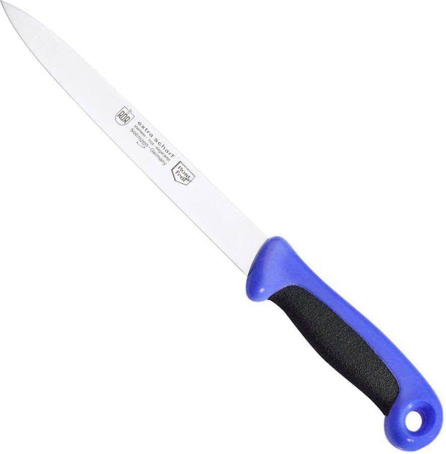 RÖR Solingen RÖR Solingen Vleesmes 20 cm : Stijlvol Zwart en Blauw Design