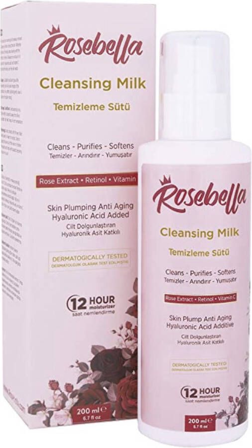 Rosa Bella Rosebella Reinigingsmelk met rozenextract Anti Aging 200 ML