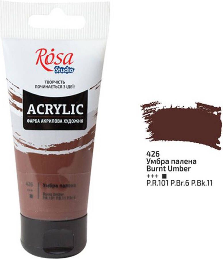 Rosa Studio Acrylverf 75 ml 426 Burnt Umber