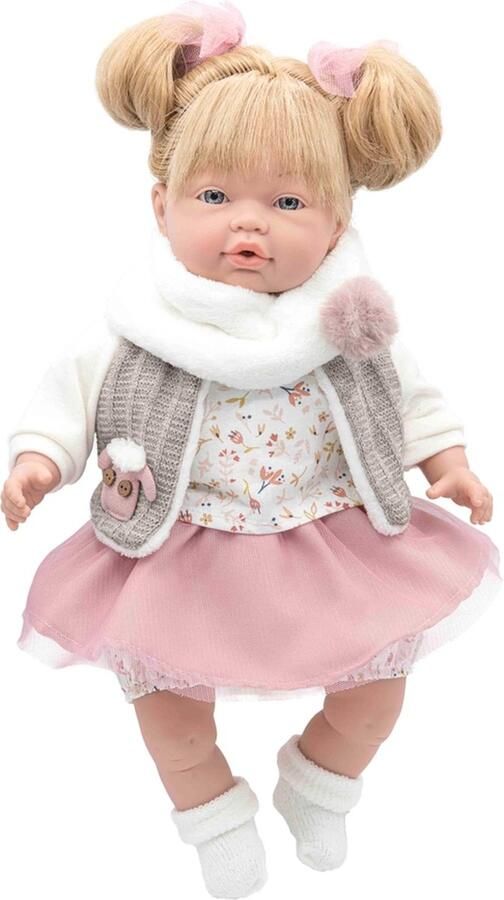 Rosa Toys RosaToys Babypop Daniela Blond Roze-Wit 40 cm