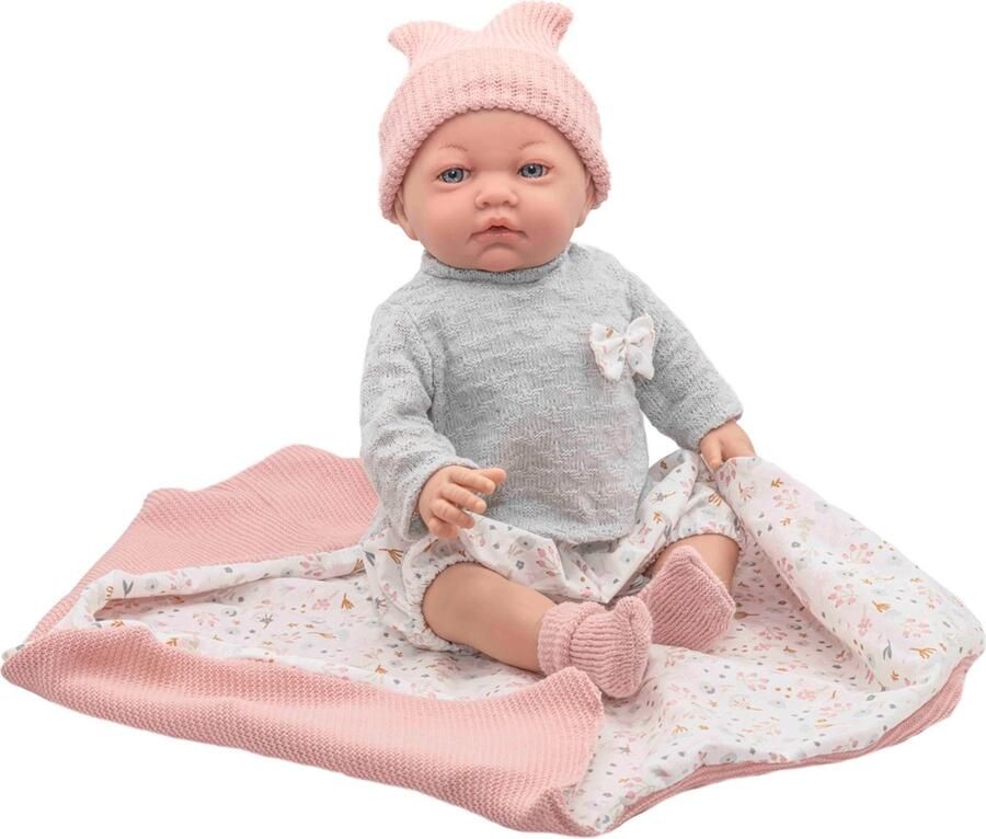 Rosa Toys RosaToys Babypop Mia Grijs-Roze 46 cm