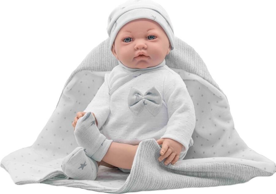 Rosa Toys RosaToys Babypop Mia Grijs-Wit 46 cm
