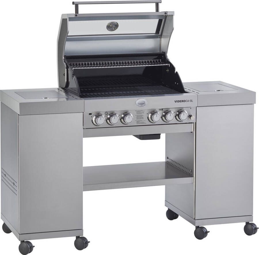 Rösle Barbecue Videro G4-SL SS 30 mbar RVS 154x60x118 cm Zilver