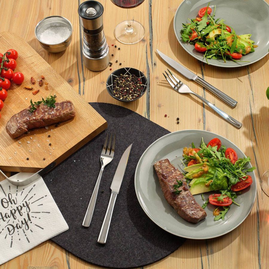 Rösle Keuken Elegance Steak Bestekset 12-delig Roestvast Staal Zilver