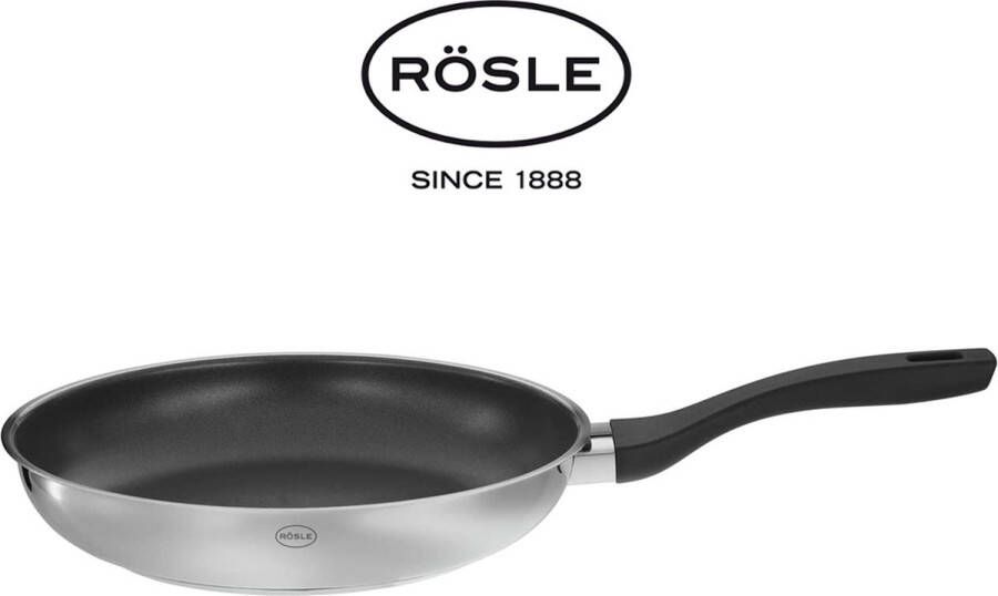 Rösle RÖSLE Style Series Hoogwaardig Roestvrijstalen Pro Plex 18 10 Edelstalen Koekenpan Ø 28 cm