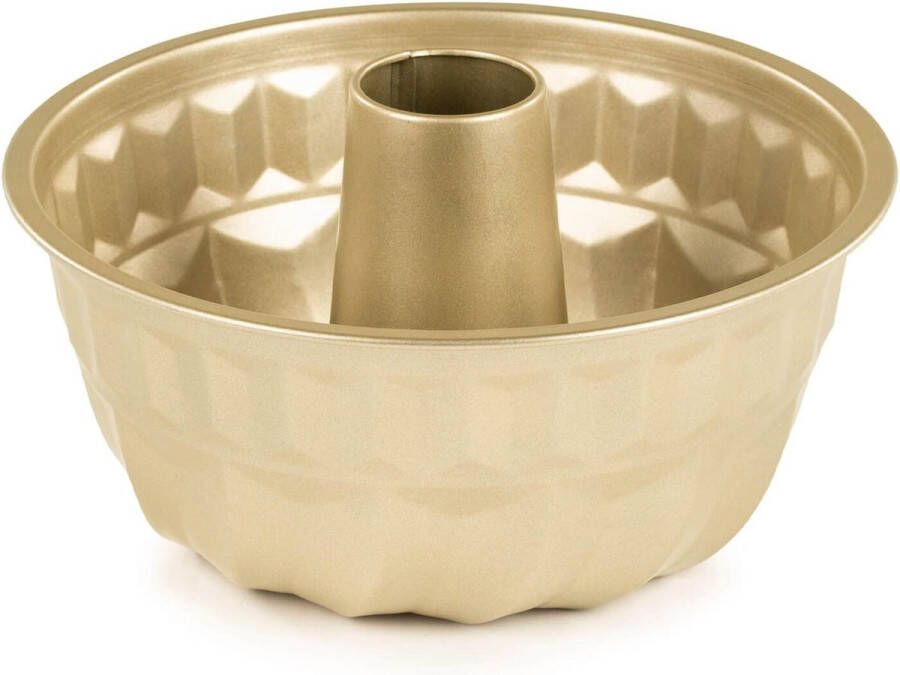 Rosmarino BakerGold Tulband Bakvorm Tulband Cakeblik Bakvorm Taartvorm Cakevorm 22 cm Goud