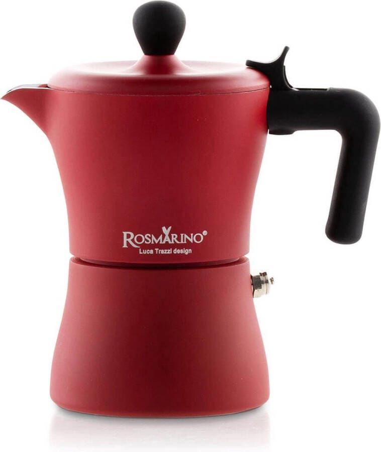 ROSMARINO Espressomaker 3cups Rood