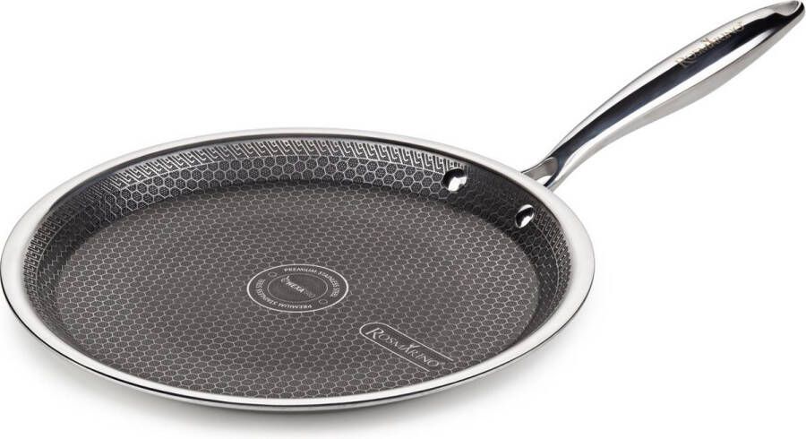 Rosmarino HexaPRO Pannenkoekenpan Pannen Inductie Pan Pannenkoeken 28 cm RVS