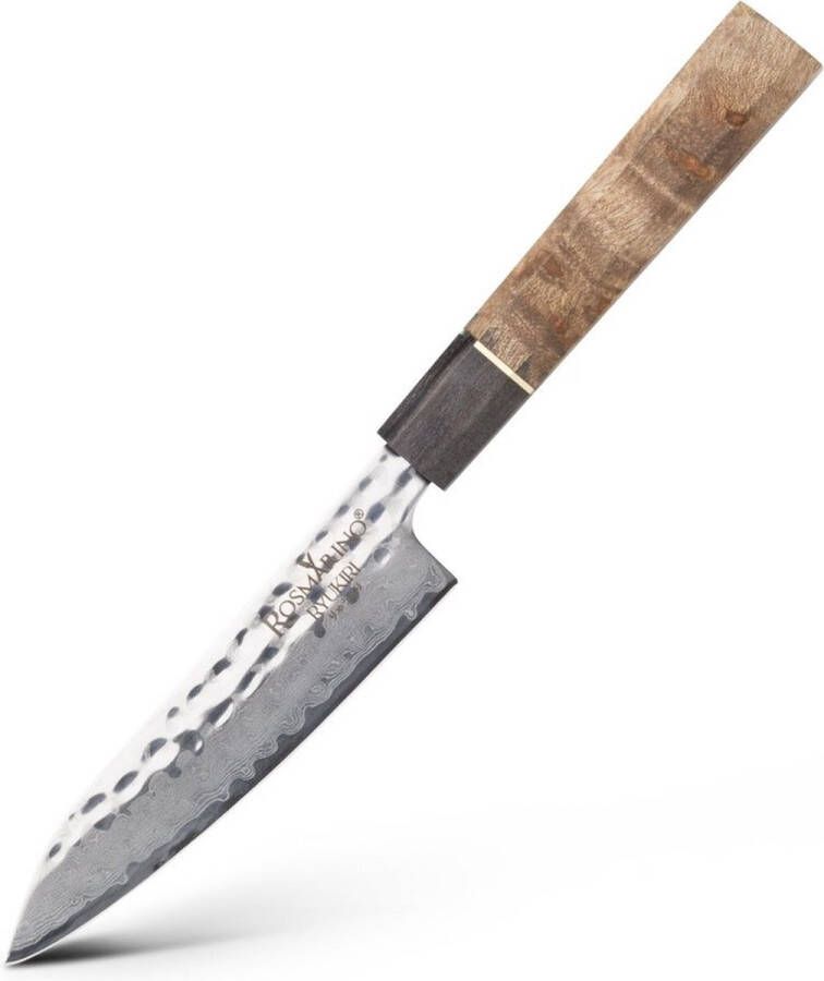 Rosmarino Japans mes Japanse Messen Steakmessen Damascus staal 12.8 cm