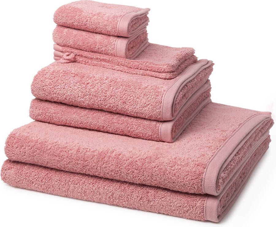 Ross 2 X washandjes 2 X gasten- 2 X douche- 2 X handdoek in set Vita