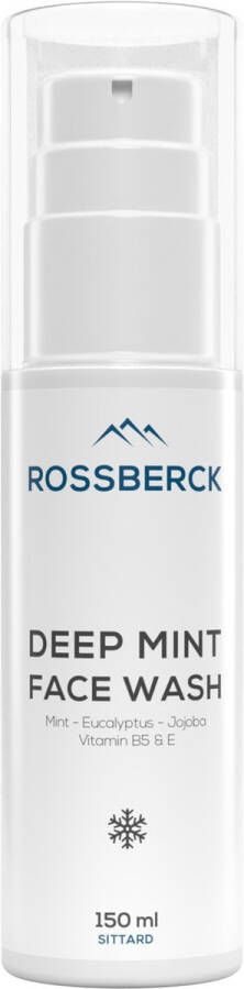 Rossberck Deep Mint Face Wash Mannen Sulfaatvrije Gezichtsreiniger Baardshampoo Beard Wash Reinigingsgel 150 ml