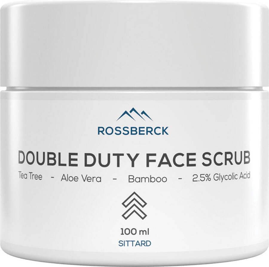 Rossberck Double Duty Face Scrub Gezichtsscrub Mannen Reinigingsscrubs 100 ml