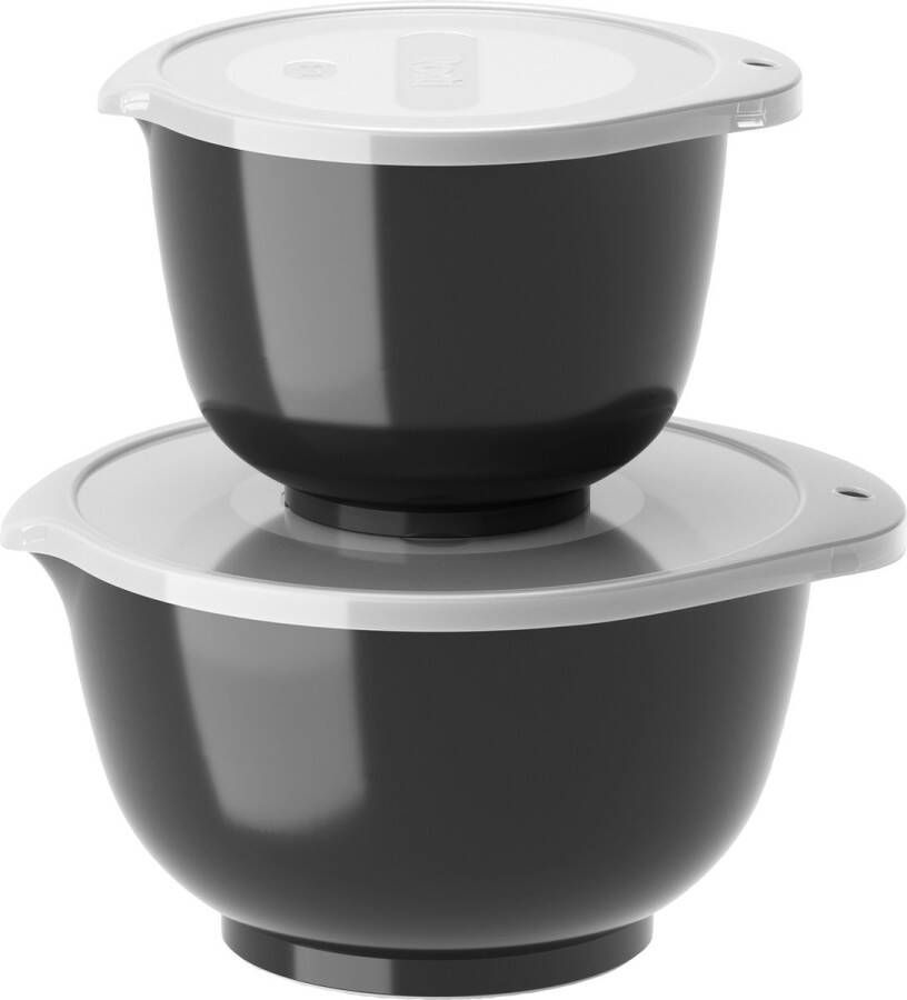Rosti NEW Margrethe 4-delige mengkom set 1 5 + 3 liter Carbon black