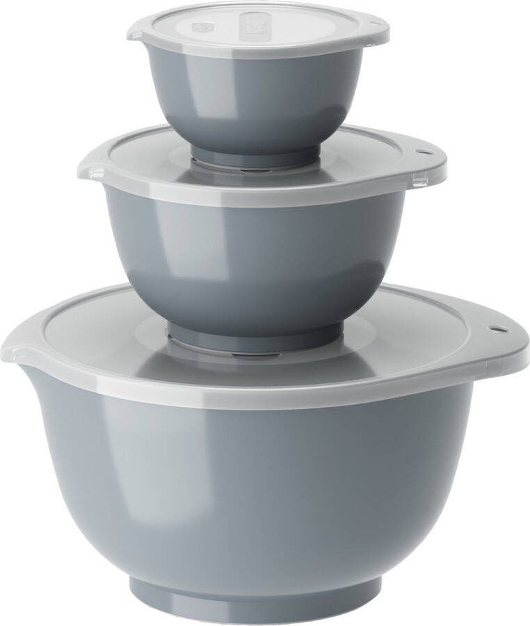 Rosti NEW Margrethe 6-delige mengkom set 0 25 + 0 75 + 3 liter Dusty Blue
