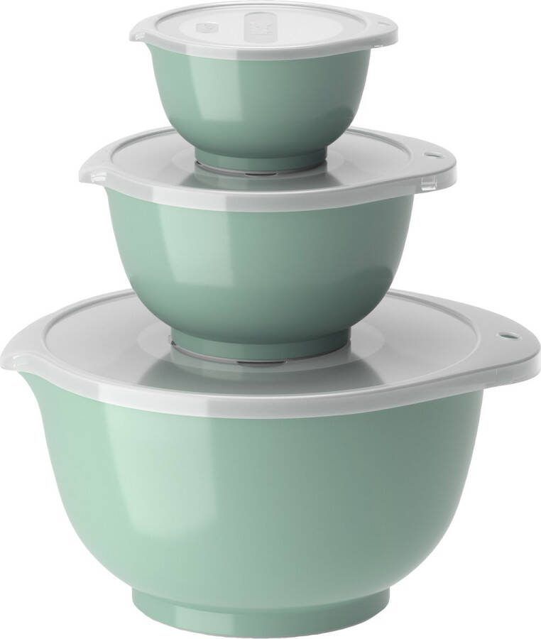 Rosti NEW Margrethe 6-delige mengkom set 0 25 + 0 75 + 3 liter Nordic green