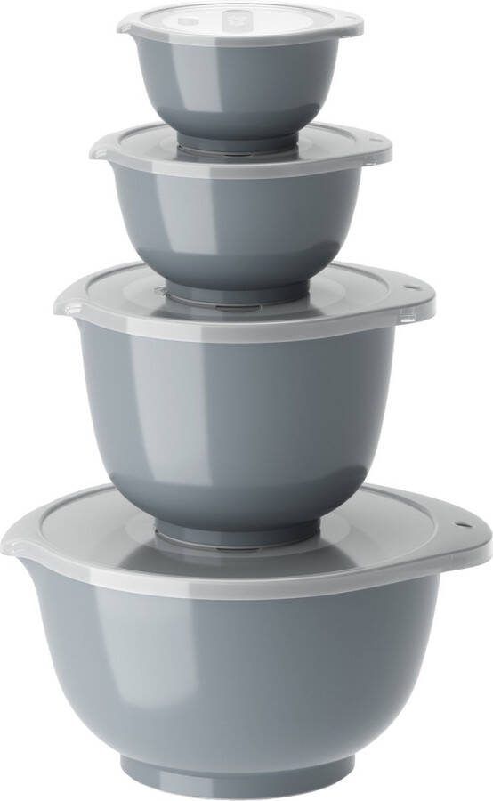 Rosti NEW Margrethe 8-delige mengkom set 0 25 + 0 5 + 1 5 + 3 liter Dusty Blue