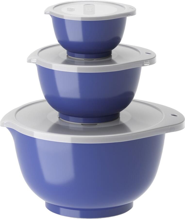 Rosti NEW Margrethe 6-delige mengkom set 0 25 + 0 75 + 3 liter Electric blue