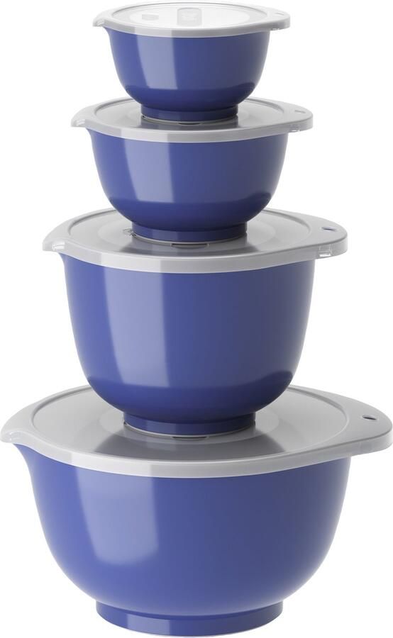 Rosti NEW Margrethe 8-delige mengkom set 0 25 + 0 5 + 1 5 + 3 liter Electric blue