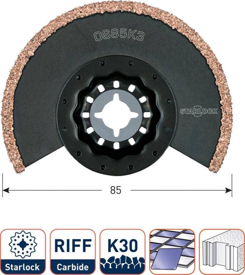 Rotec Multitool segmentzaagblad OS85K3 HM-RIFF SL Ø85