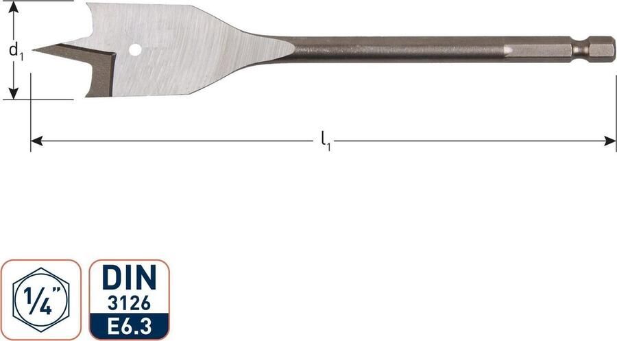 Rotec Speedboor met 1 4 inch. Bitaansluiting 13 x 152 mm