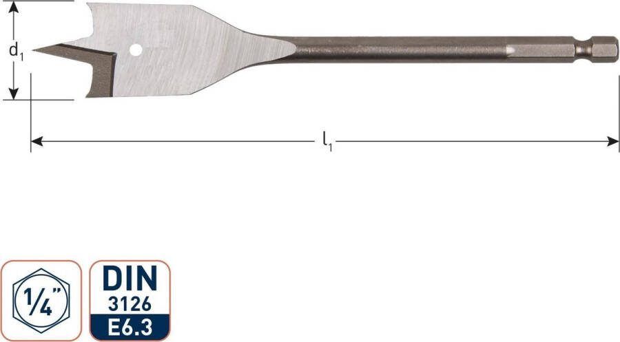 Rotec Speedboor met 1 4 inch. Bitaansluiting 28 x 152 mm