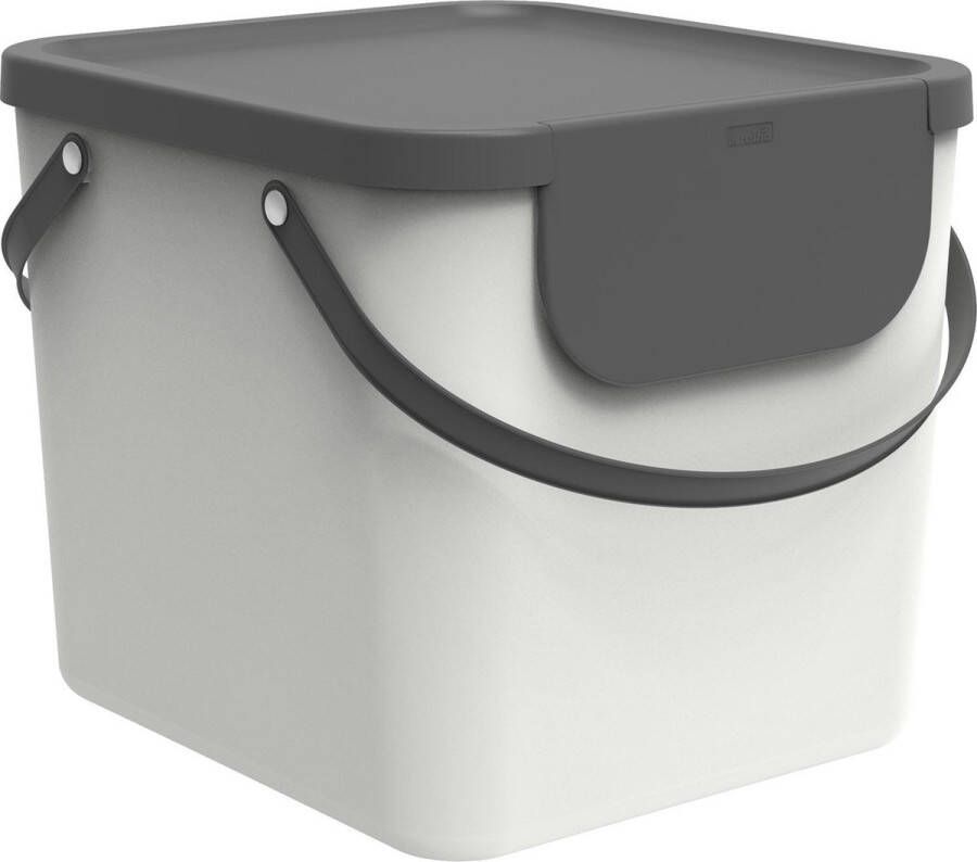 Rotho Albula Afvalscheidingssysteem 40l voor de keuken Kunststof (PP) BPA-vrij wit antraciet 40l (39 8 x 35 8 x 33 9 cm)