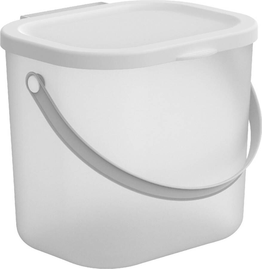 Rotho Albula Transparante container voorraadbus 6L Wit mat