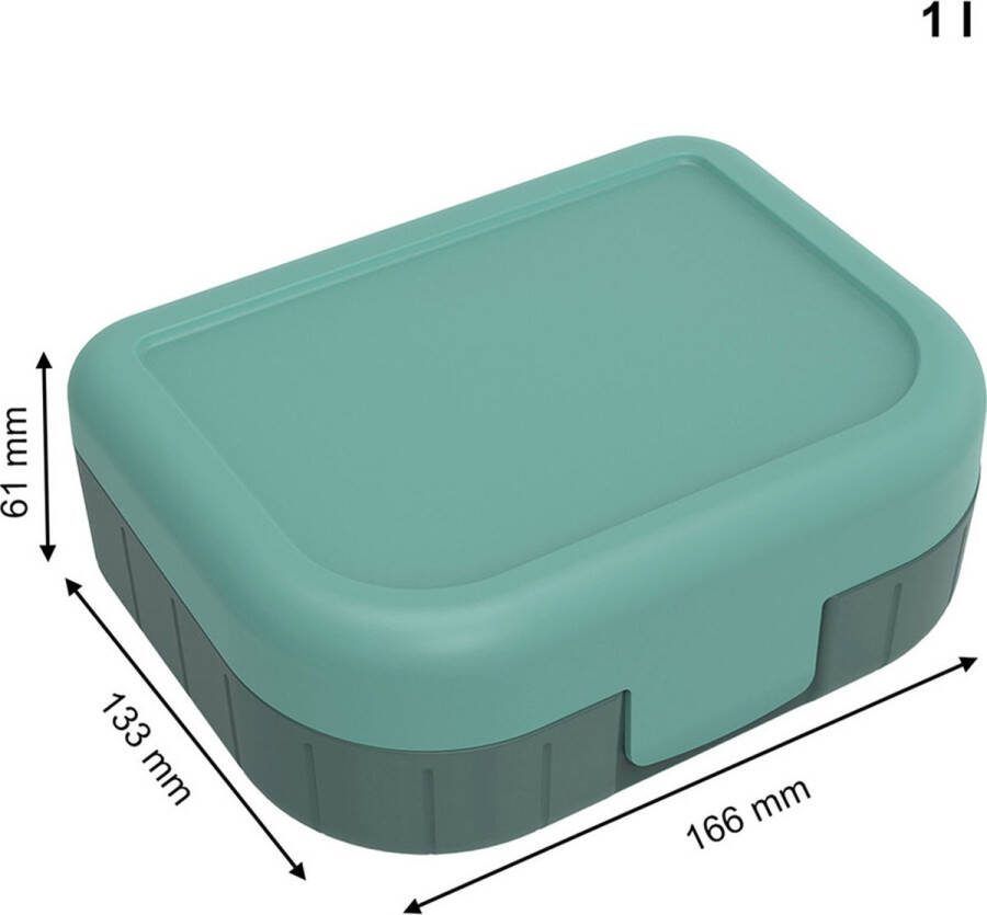 Rotho Lunchbox To Go Memory Kids 1L Mistletoe Green